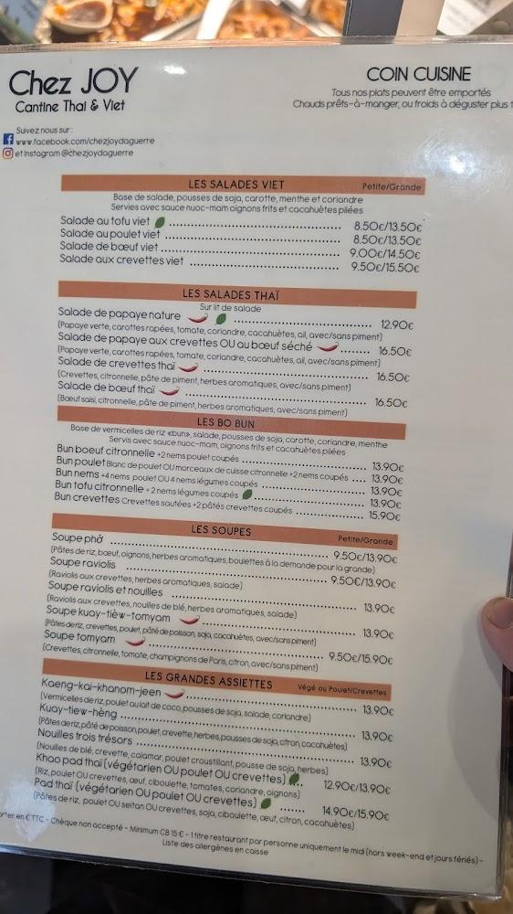 Chez Joy - Menu Image 3