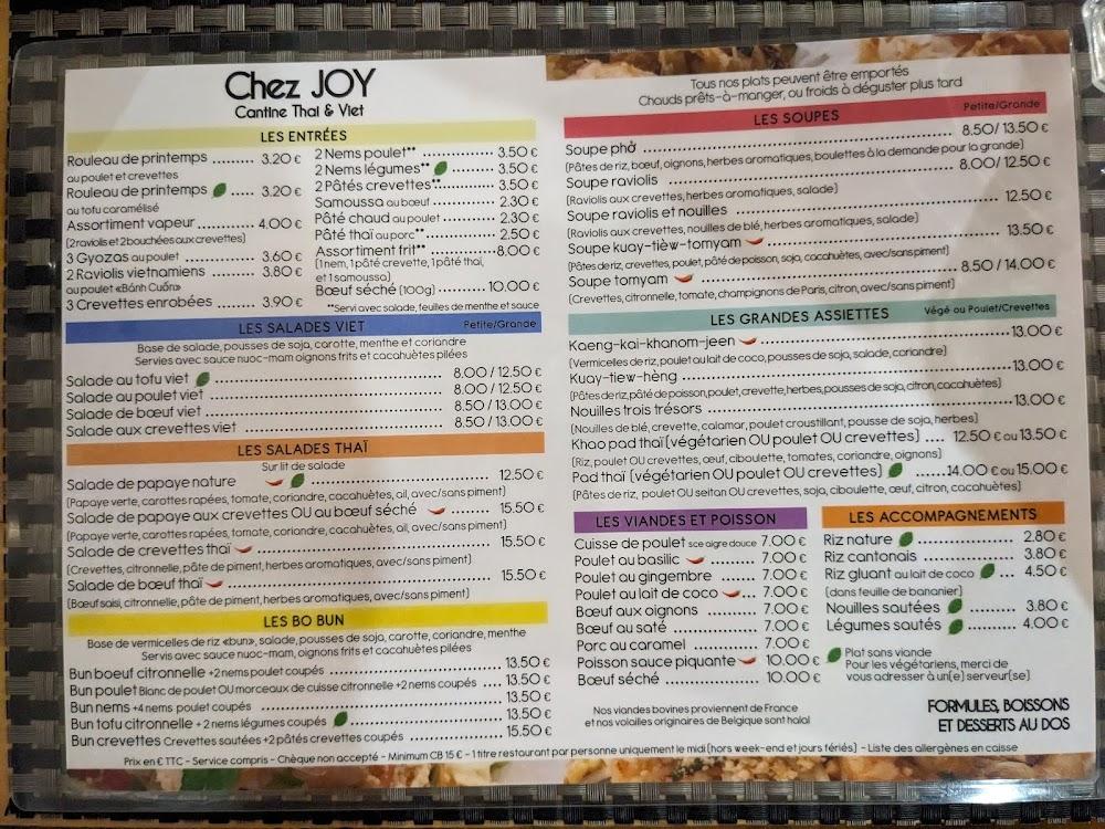Chez Joy - Menu Image 4